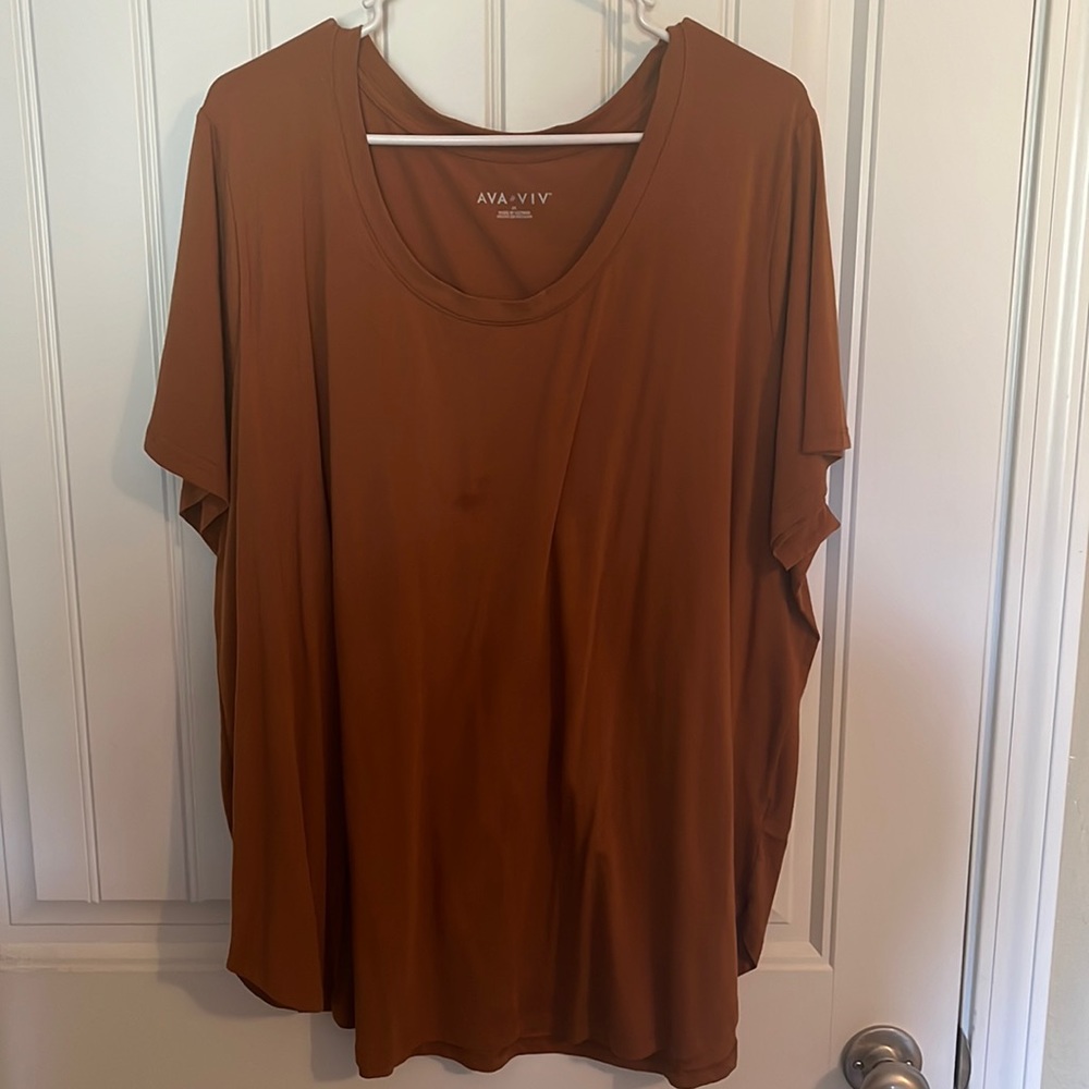 Burnt orange cotton shirt